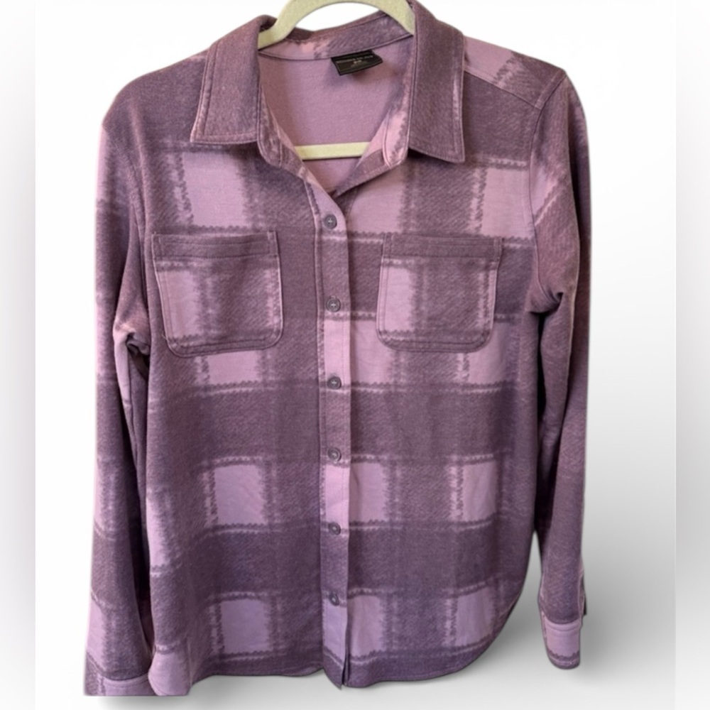 32 Degrees Purple Plaid Button Down Shirt